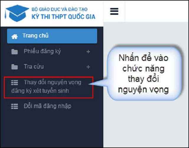 thay đổi nguyện vọng xét tuyển ĐH 2020