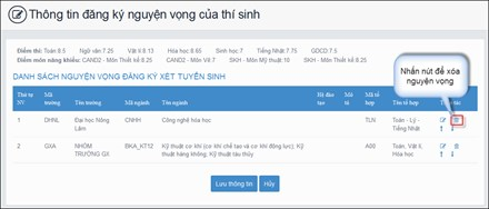 thay đổi nguyện vọng xét tuyển ĐH 2020